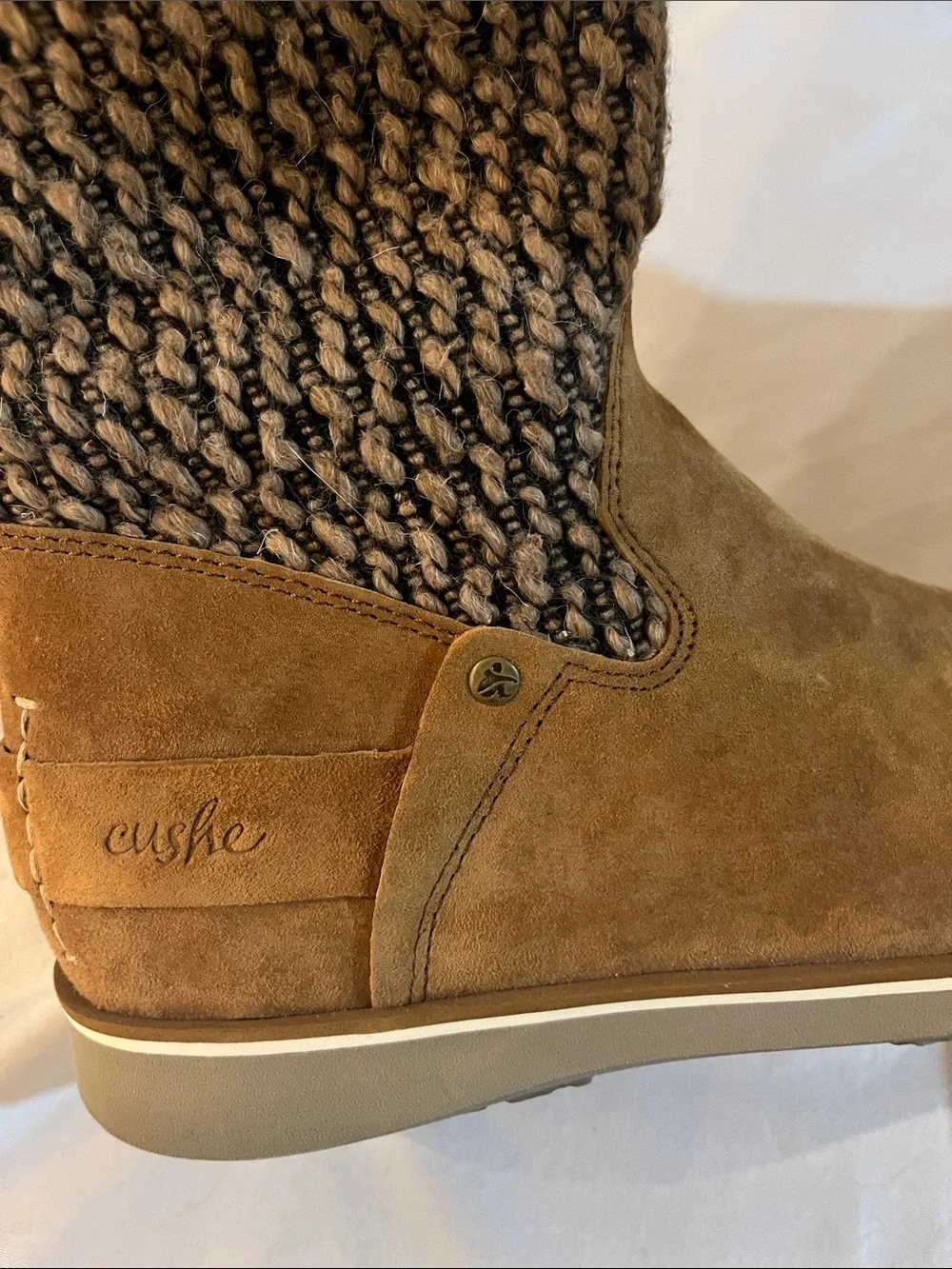 Cushe Women's Knit-Shaft Suede Tall Boots - Brown